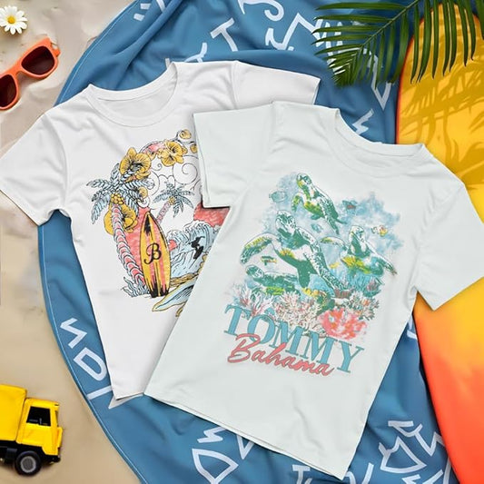 TOMMY BAHAMA 4-7 Boys 2-Pack Graphic Tees (Pack of 6)