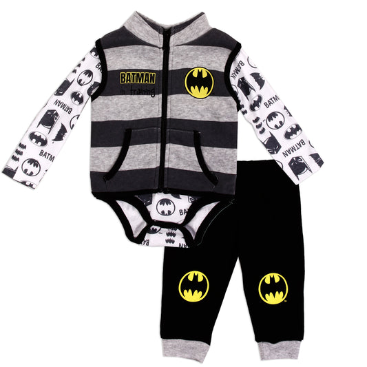 BATMAN Boys Newborn 3-Piece Vest Set (Pack of 6)