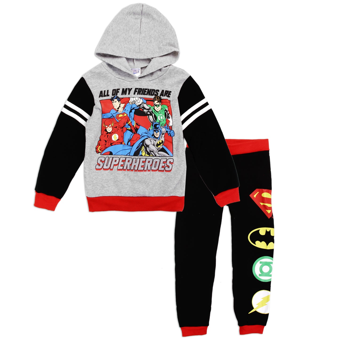 JUSTICE LEAGUE Boys 4-7 2PC Fleece Set (Pack of 6)