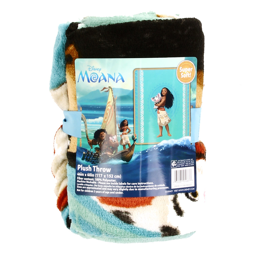 MOANA Kids' Plush Throw Blanket (Pack of 3)