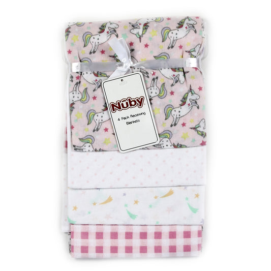 NUBY 4PK Receiving Blanket (Pack of 4)