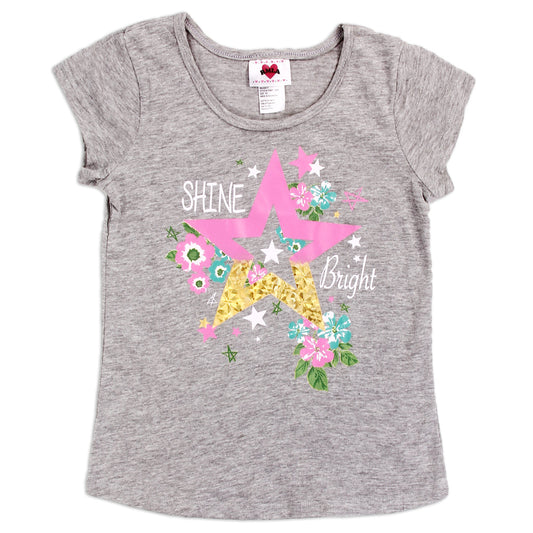 RMLA Girls 4-6X Foil Screen T-Shirt (Pack of 6)