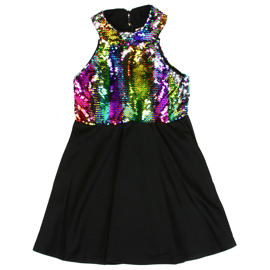 flip sequin dress Halpern Flip-Sequin Long Sleeve Mini Dress