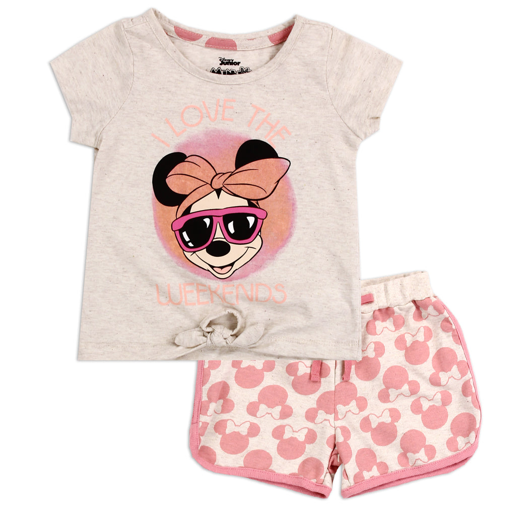 MINNIE MOUSE Girls Toddler 2-Piece Short Set (Pack of 4)