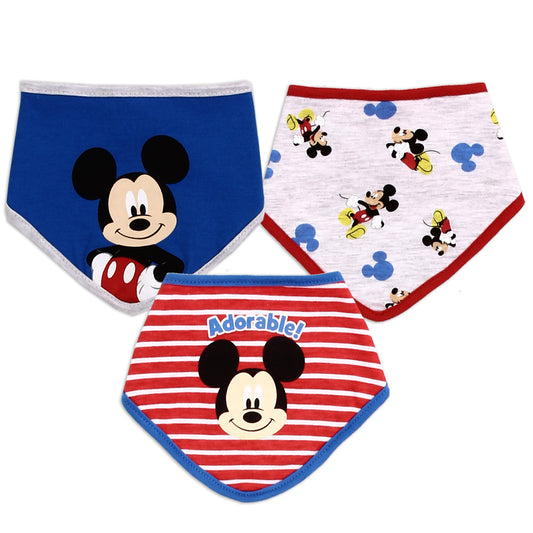 MICKEY MOUSE Boys 0-12M 3-Pack Bibs (Pack of 6)
