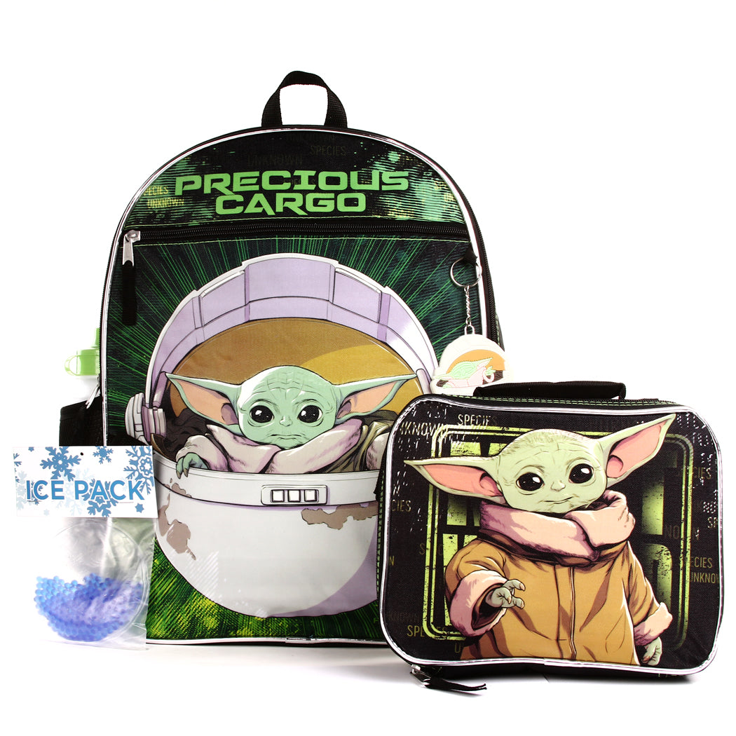 BABY YODA 5-Piece Deluxe Backpack Set (Pack of 3)