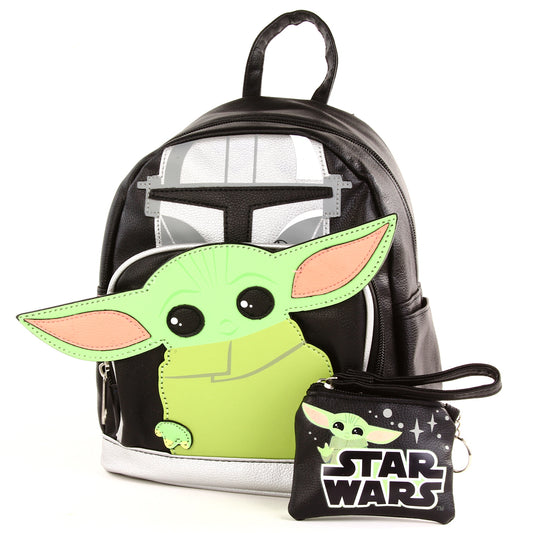 BABY YODA 10" Deluxe PU Mini Backpack (Pack of 3)