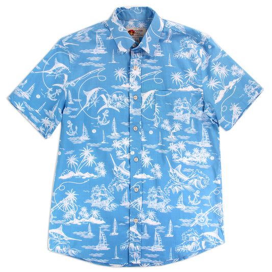 PARADISE KEY Men's Tropical 100% Cotton Shirt (Pack of 6)