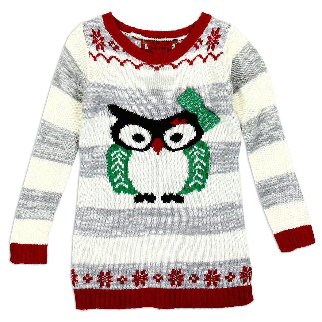 Girls 4-6X Christmas Ugh-Lee Sweater (Pack of 6)